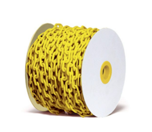 Plastic Yellow Safety Chain - 25m Roll