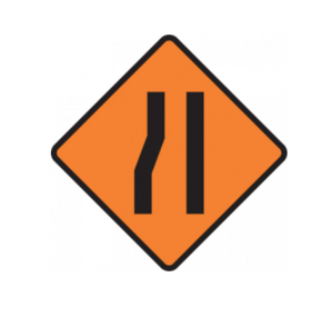 Lane Narrows Signs